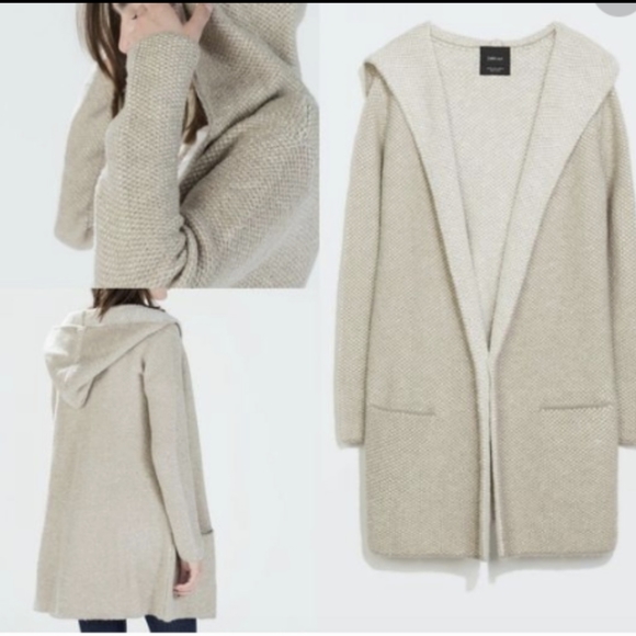 Zara knit cardigan, beige - Picture 4 of 4